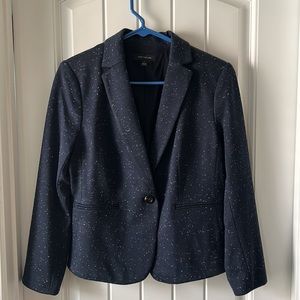 Ann Taylor. Navy speckled blazer.